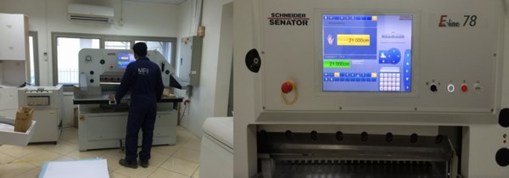 Small format High-speed cutter Senator E-Line 78 PCC : new installation at Four Films Printing Press